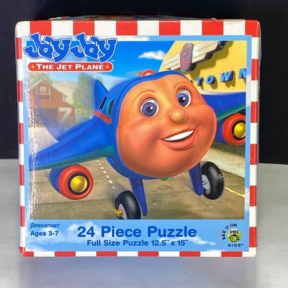 Vintage 2002 Jay Jay The Jet Plane 24 Piece Puzzle by Pressman PBS Kids - Picture 2 of 9